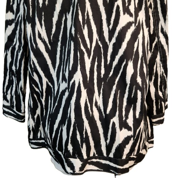 ❤️ 4/$20 Alfred Dunner sports jacket blazer Women 16W Zebra black white pockets - Picture 11 of 14